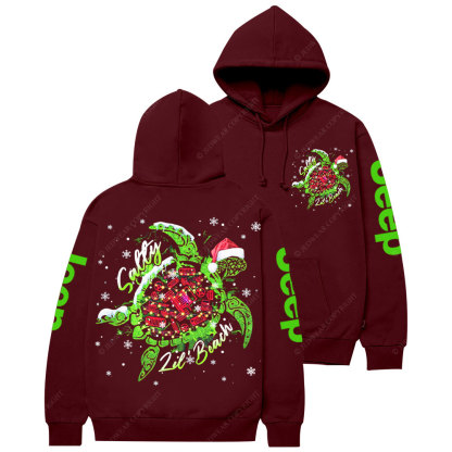 Salty Lil' Beach Turtle Christmas Jp Casual Hoodie