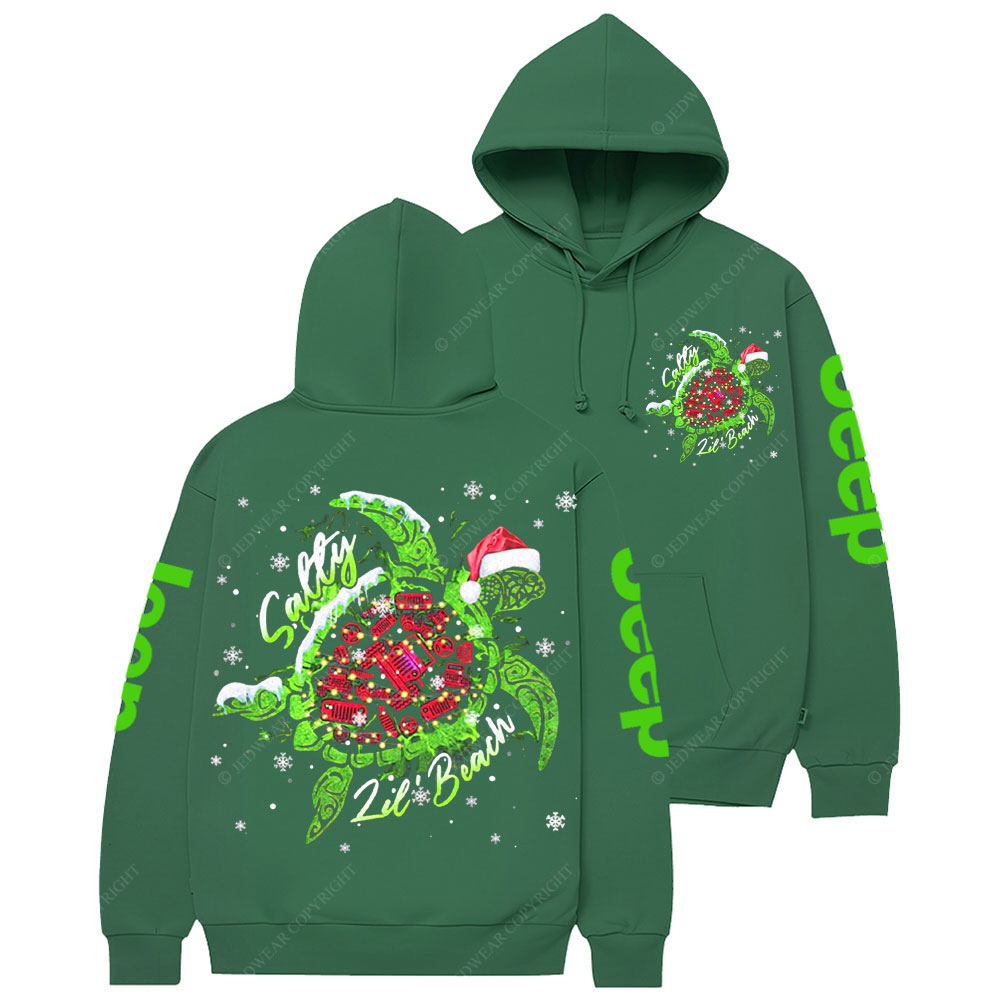 Salty Lil' Beach Turtle Christmas Jp Casual Hoodie