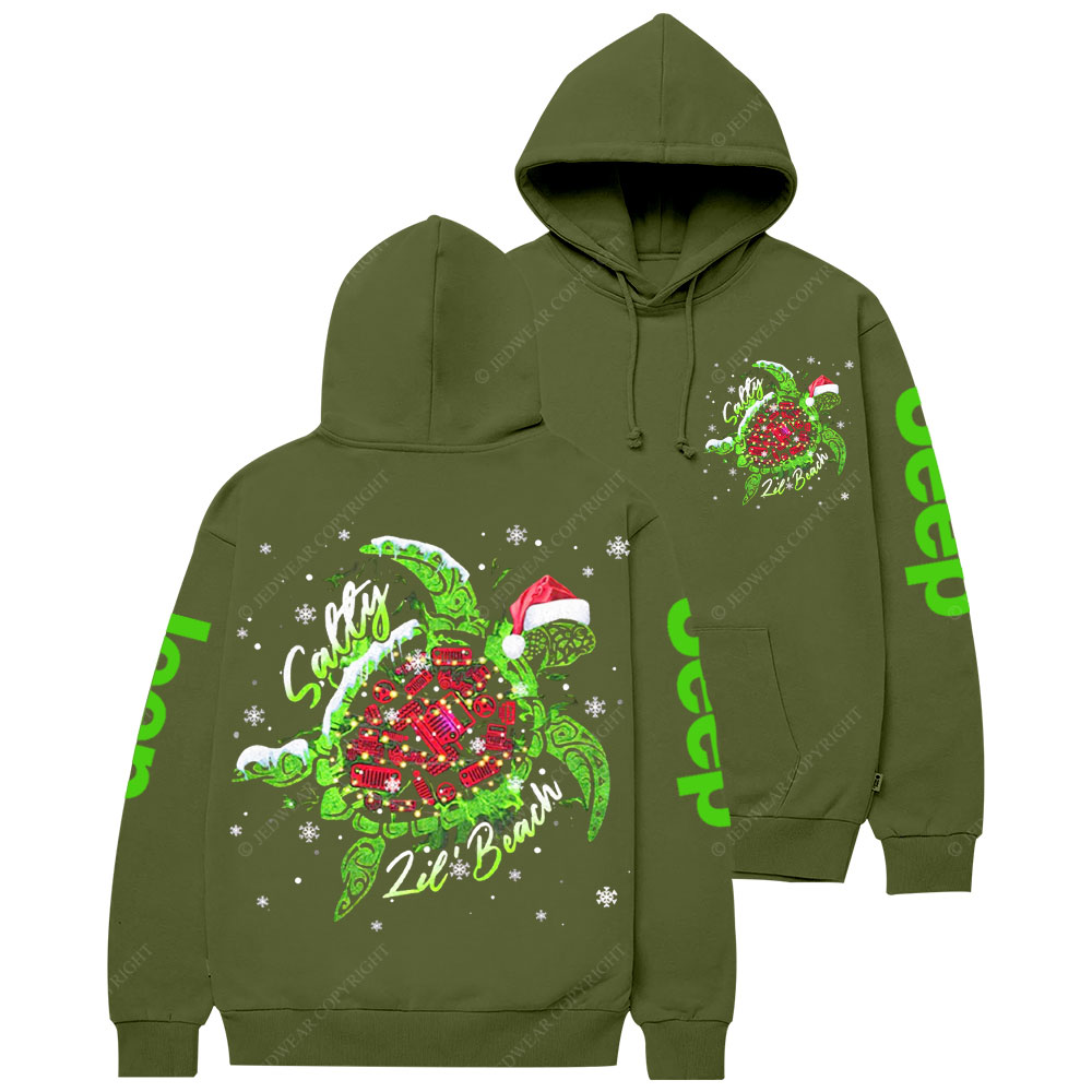 Salty Lil' Beach Turtle Christmas Jp Casual Hoodie