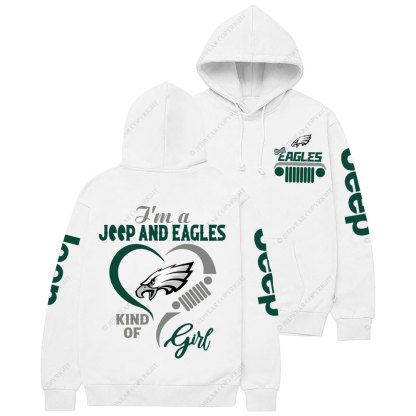 Philadelphia Eagles Football Team Heart Jp Girl Women Casual Hoodie
