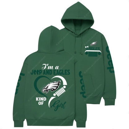 Philadelphia Eagles Football Team Heart Jp Girl Women Casual Hoodie