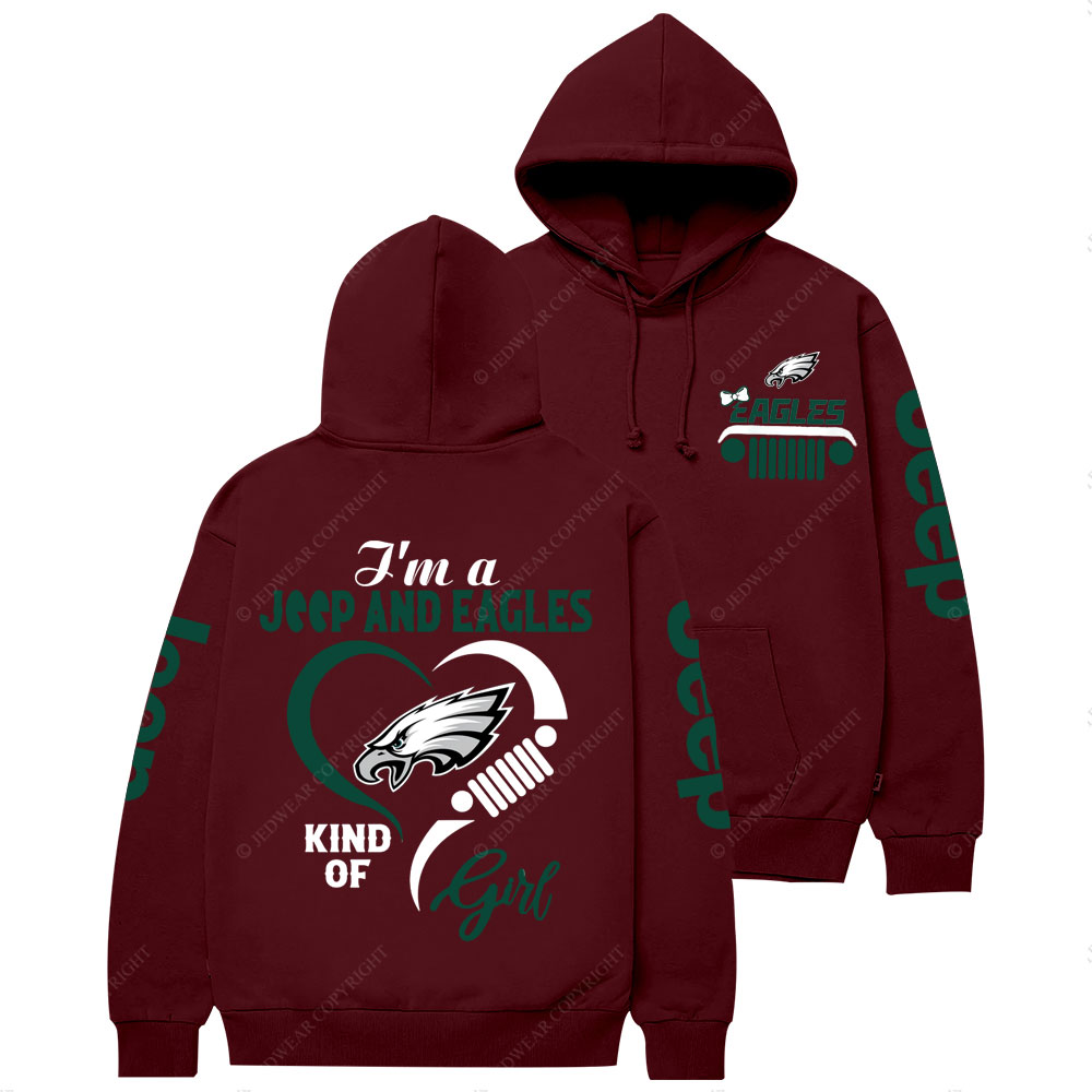 Philadelphia Eagles Football Team Heart Jp Girl Women Casual Hoodie