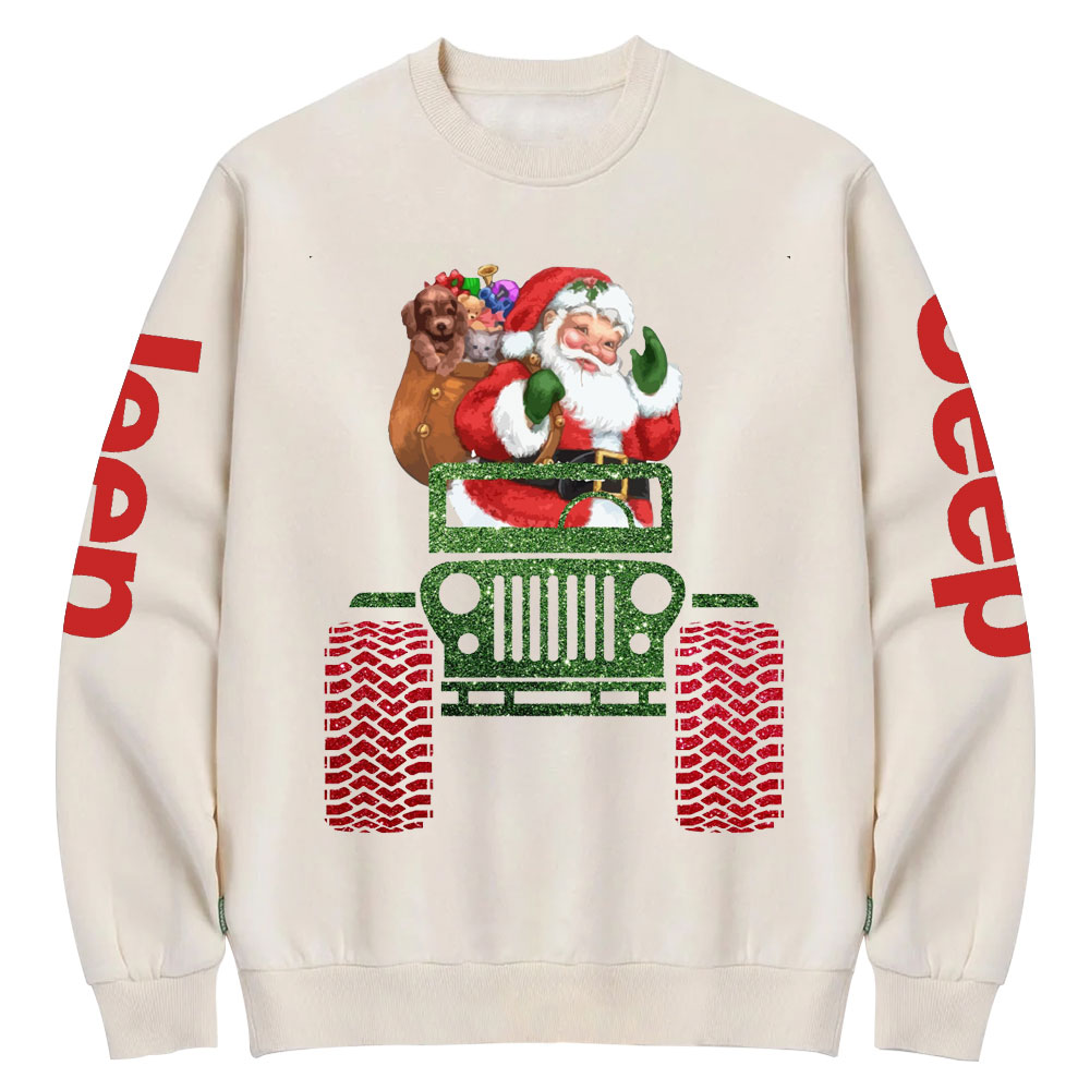Santa in a Jp Christmas Crew Neck Sweatshirt