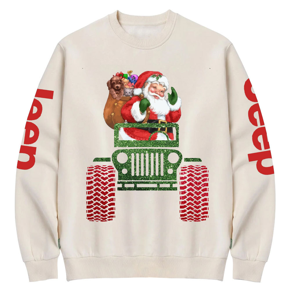 Santa in a Jp Christmas Crew Neck Sweatshirt