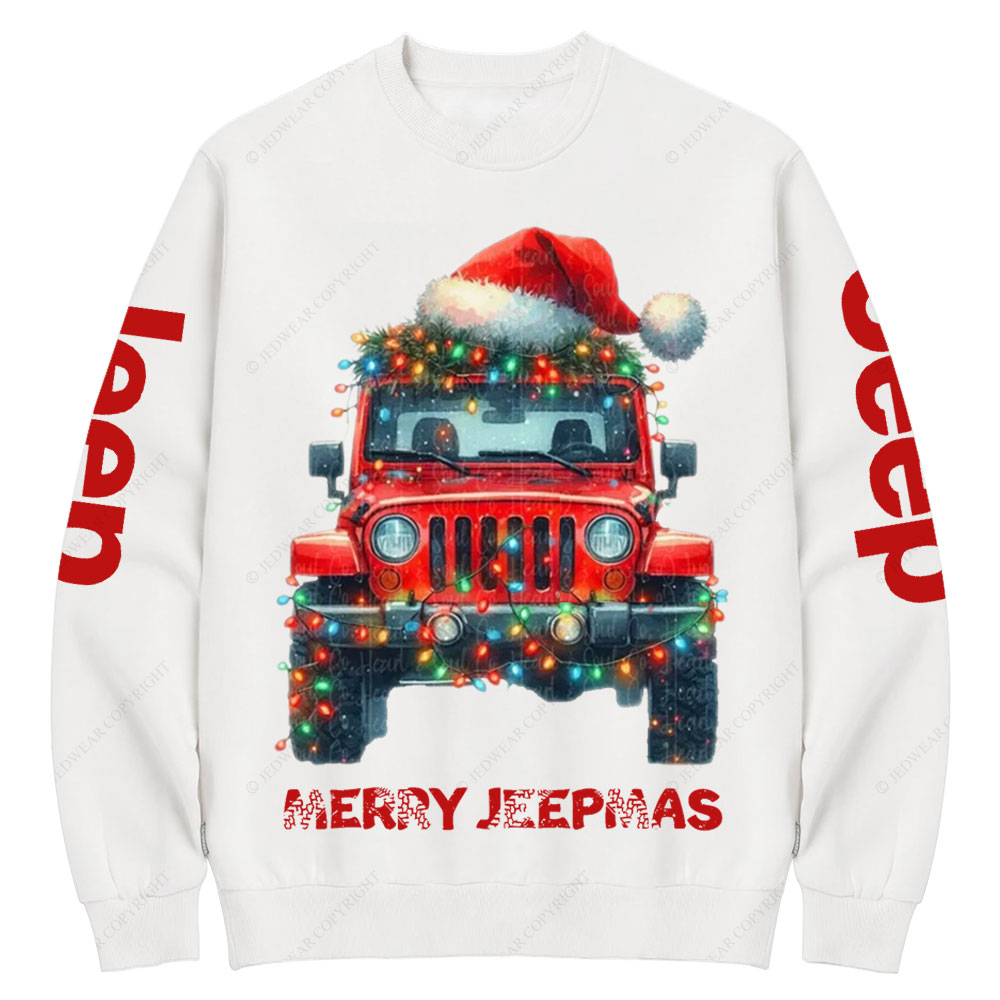Santa Hat Jp Christmas Crew Neck Sweatshirt