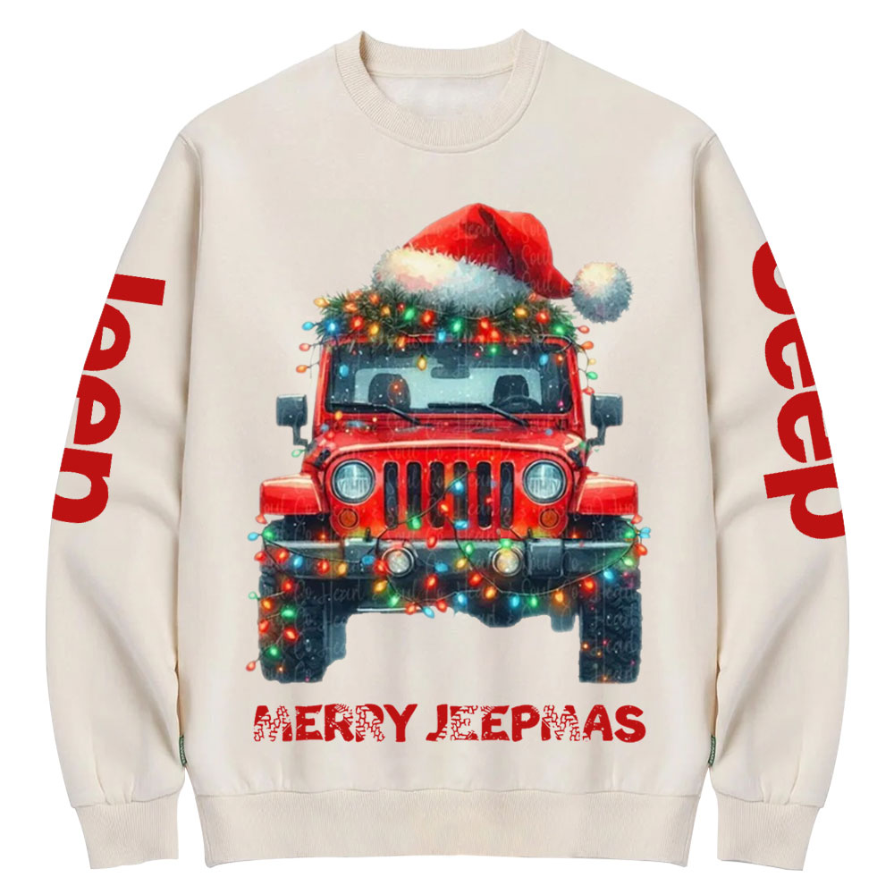 Santa Hat Jp Christmas Crew Neck Sweatshirt