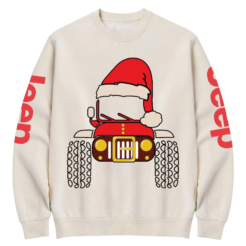 Christmas Santa Jp Car Offroad Crew Neck Sweatshirt