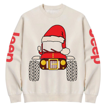 Christmas Santa Jp Car Offroad Crew Neck Sweatshirt