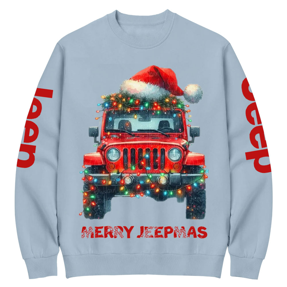 Santa Hat Jp Christmas Crew Neck Sweatshirt