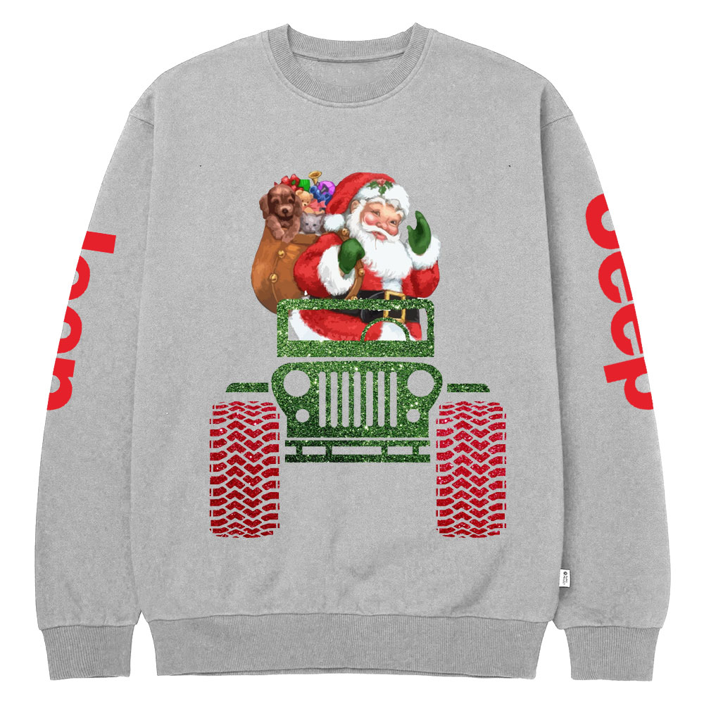 Santa in a Jp Christmas Crew Neck Sweatshirt
