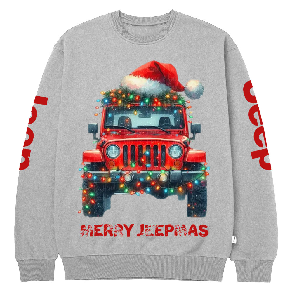 Santa Hat Jp Christmas Crew Neck Sweatshirt