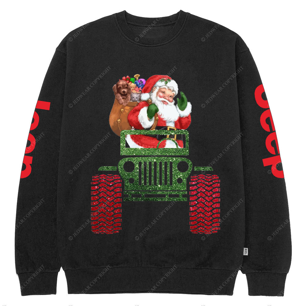 Santa in a Jp Christmas Crew Neck Sweatshirt