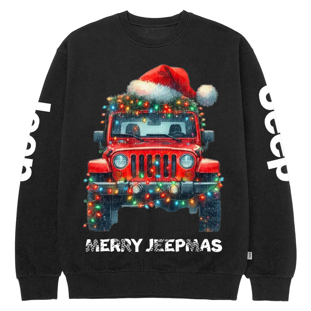 Santa Hat Jp Christmas Crew Neck Sweatshirt