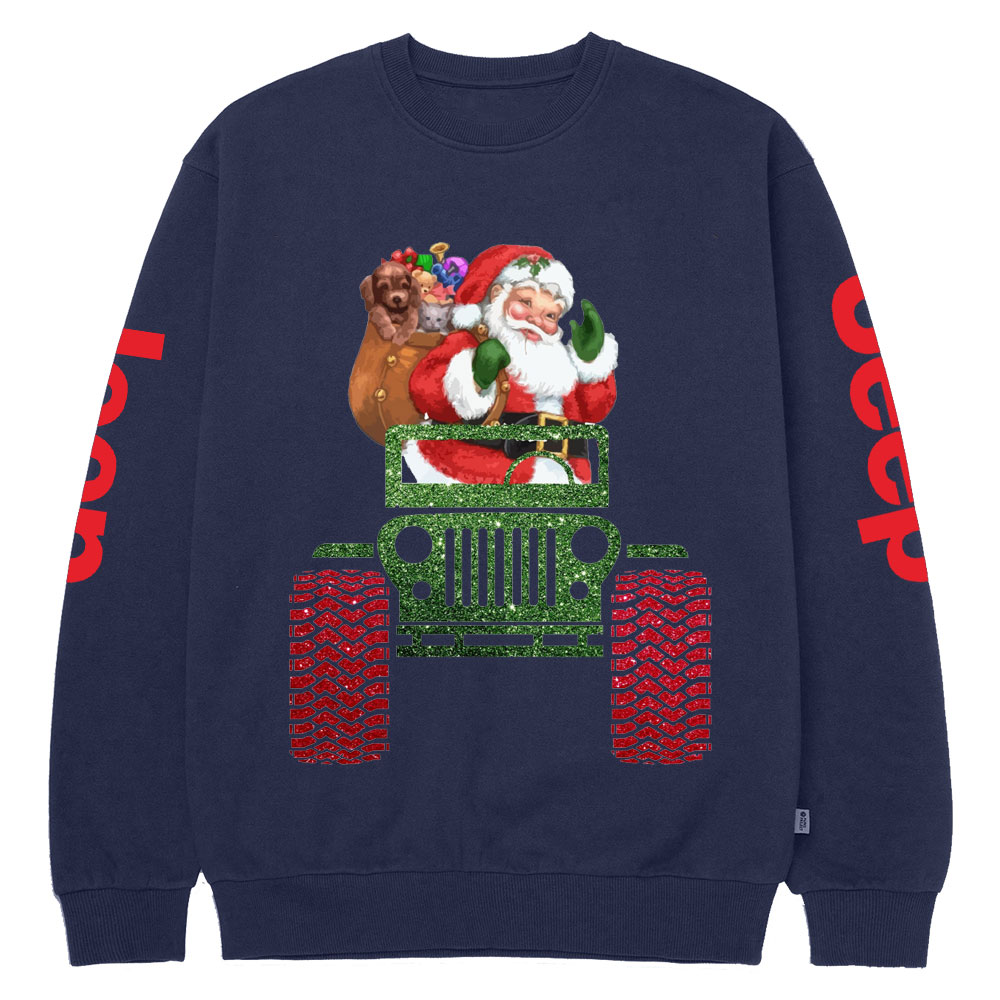Santa in a Jp Christmas Crew Neck Sweatshirt