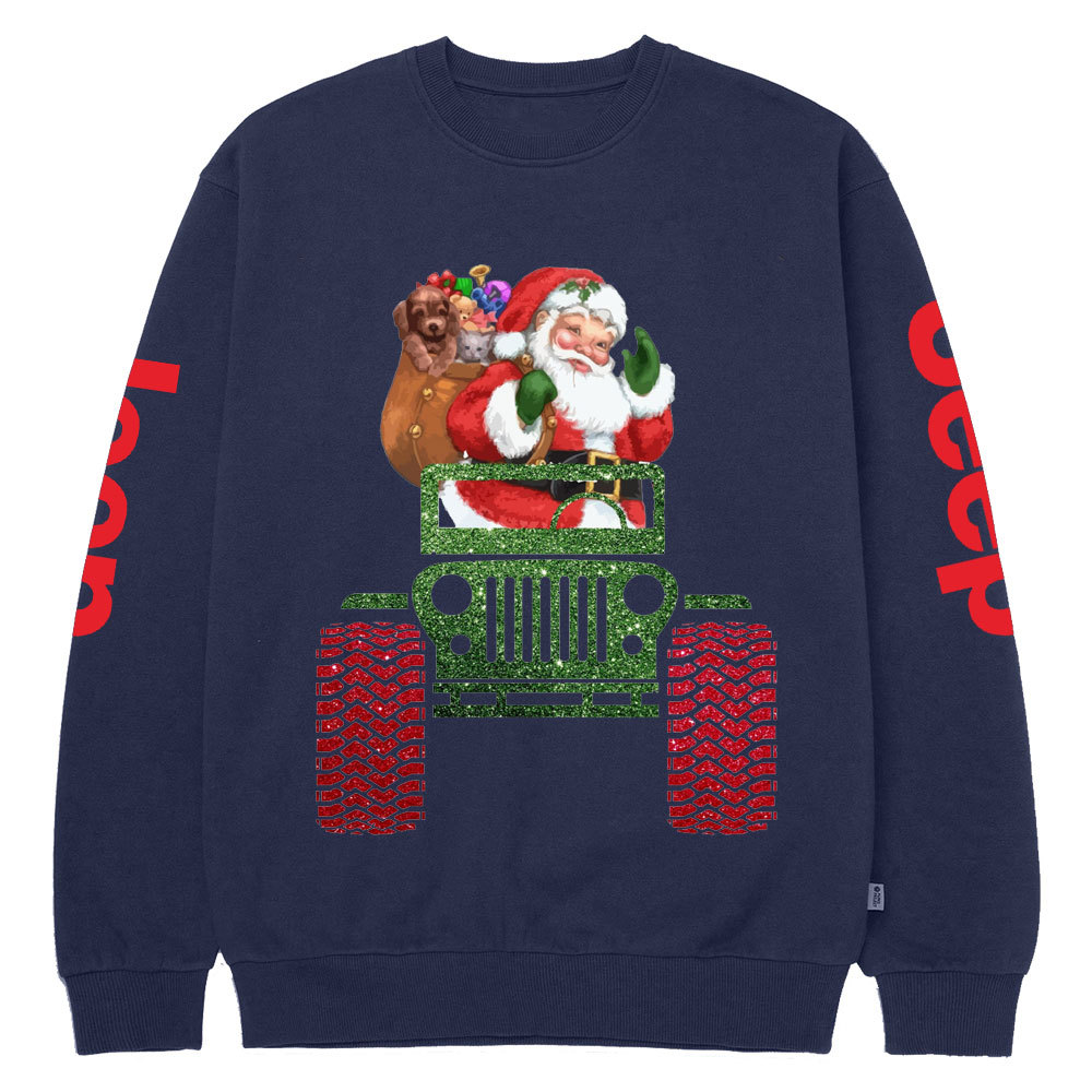 Santa in a Jp Christmas Crew Neck Sweatshirt