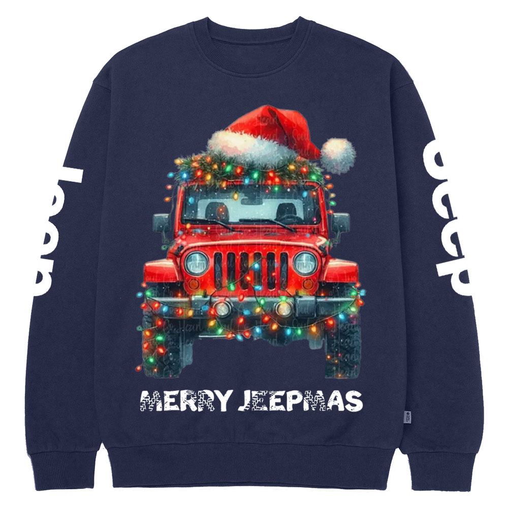 Santa Hat Jp Christmas Crew Neck Sweatshirt