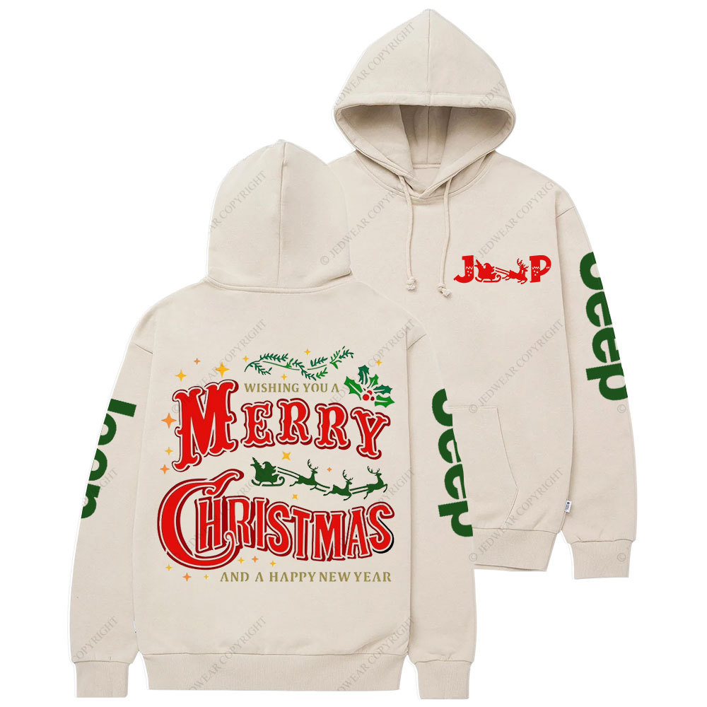 Wishing You A Merry Christmas and A Happy New Year Jp Casual Hoodie