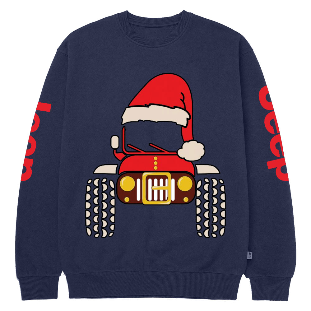 Christmas Santa Jp Car Offroad Crew Neck Sweatshirt
