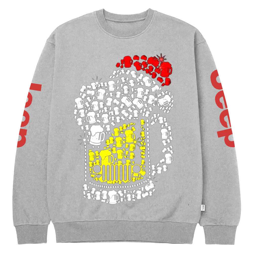 Jp beer Santa Hat Christmas Crew Neck Sweatshirt