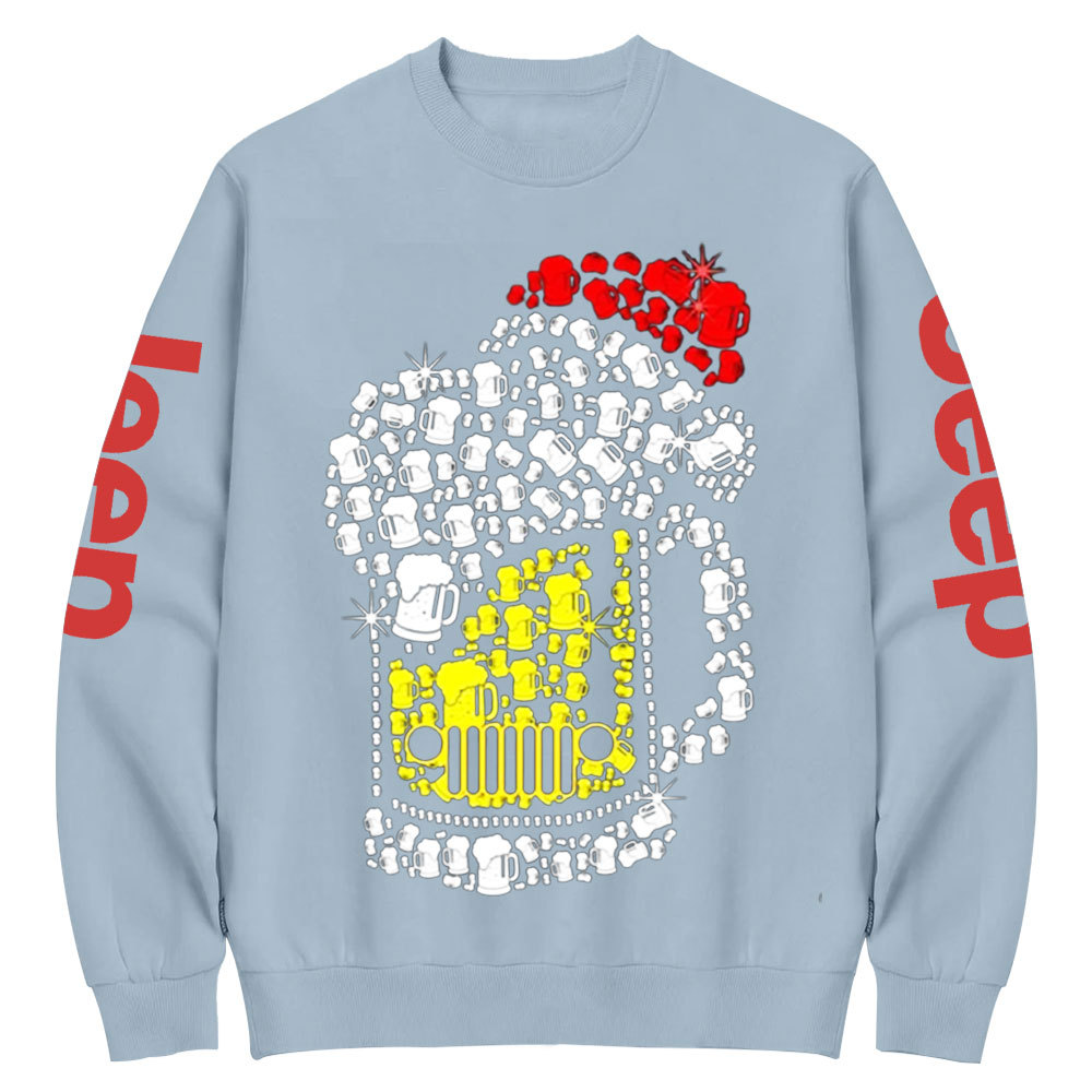 Jp beer Santa Hat Christmas Crew Neck Sweatshirt
