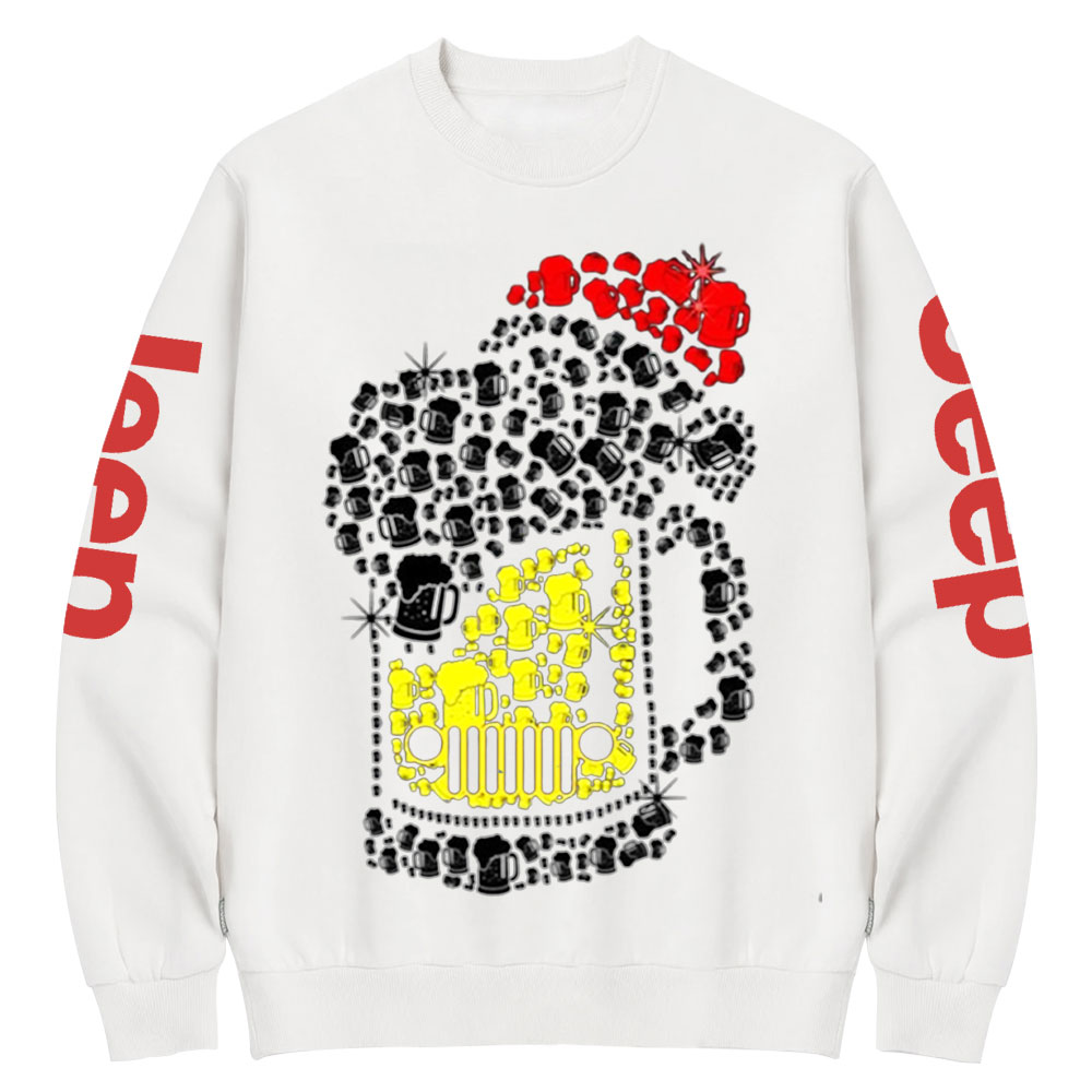 Jp beer Santa Hat Christmas Crew Neck Sweatshirt