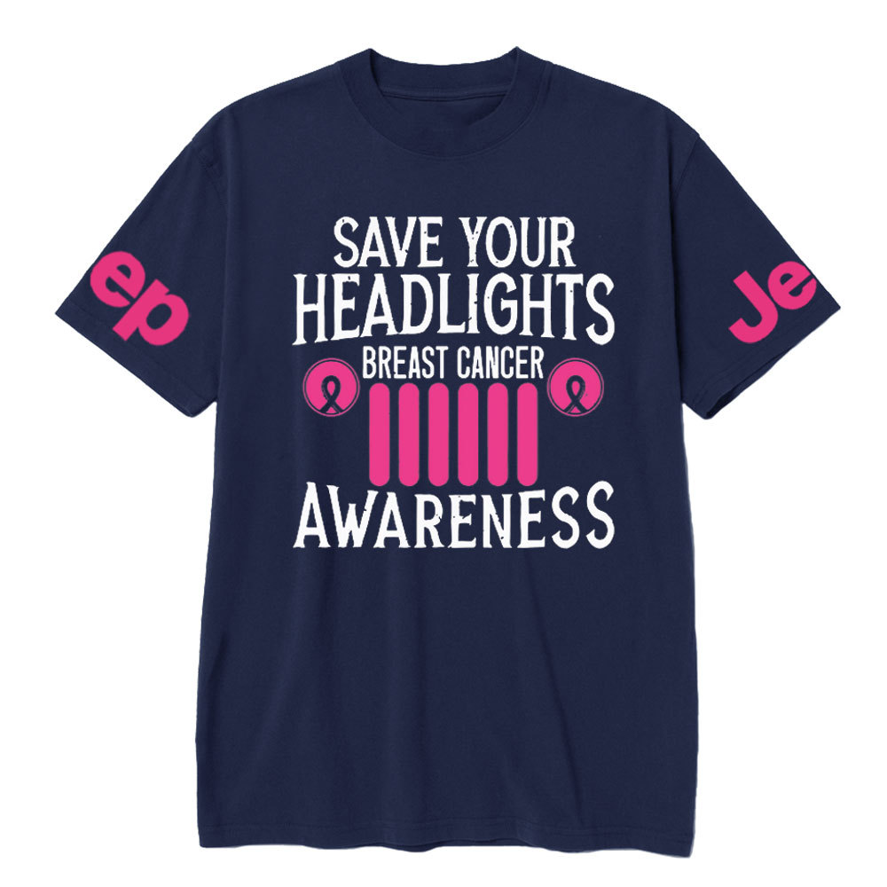 Save Your Headlights Breast Cancer Awareness Jp Ribbon T-shirt