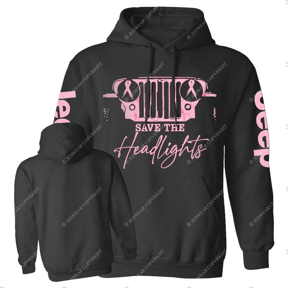 The Jp Headlights Ribbon Breast Cancer Awareness Casual Hoodie