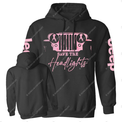 The Jp Headlights Ribbon Breast Cancer Awareness Casual Hoodie