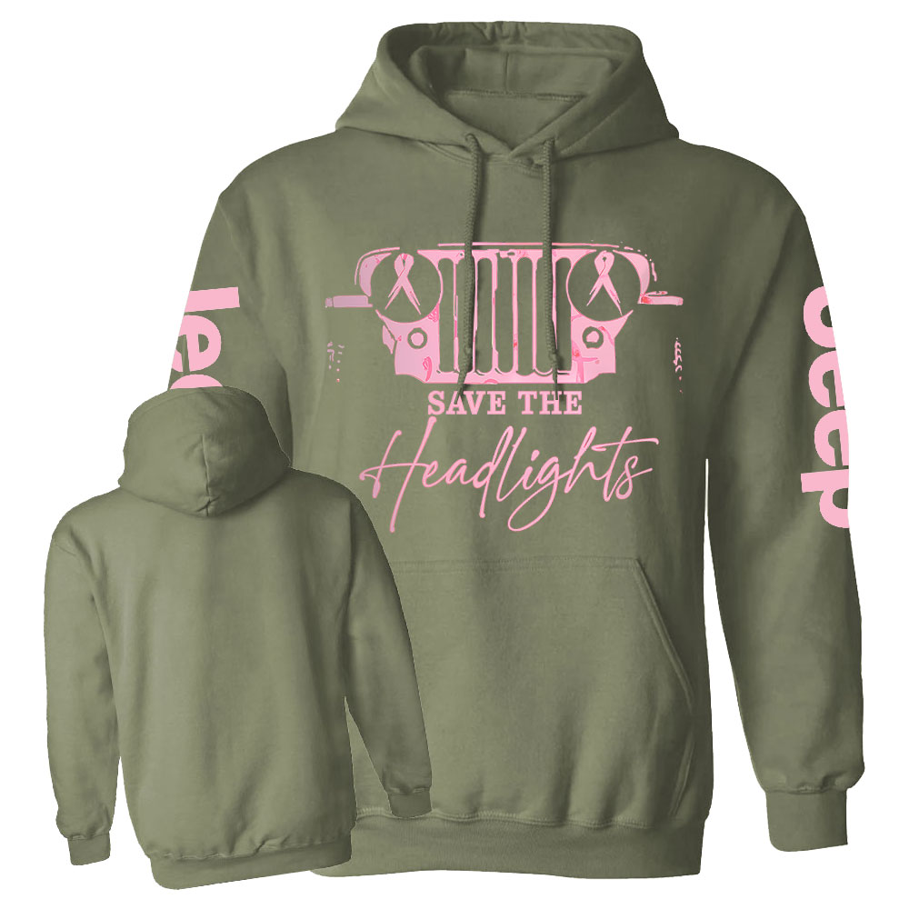 The Jp Headlights Ribbon Breast Cancer Awareness Casual Hoodie