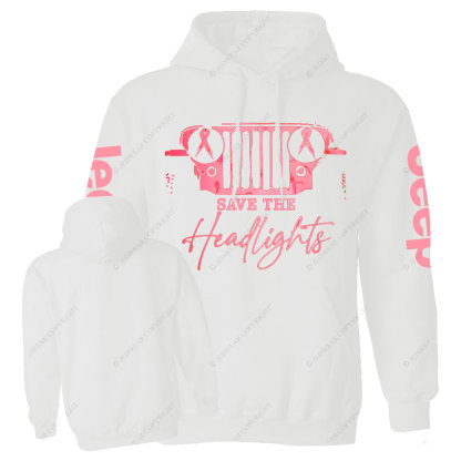 The Jp Headlights Ribbon Breast Cancer Awareness Casual Hoodie