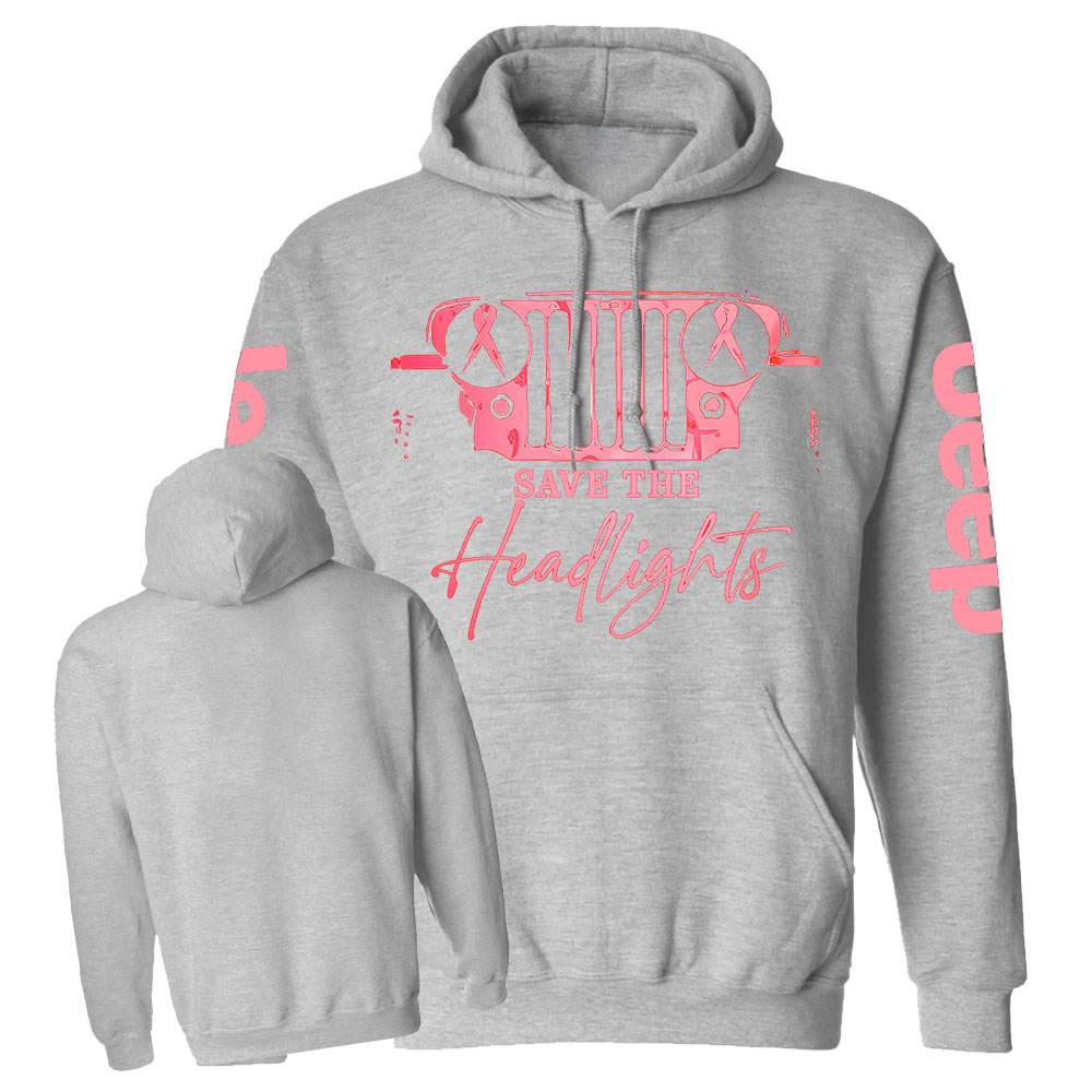 The Jp Headlights Ribbon Breast Cancer Awareness Casual Hoodie