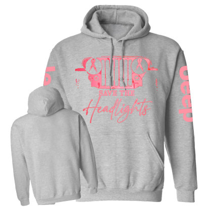 The Jp Headlights Ribbon Breast Cancer Awareness Casual Hoodie