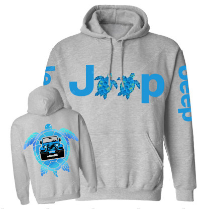 Blue Sea Turtle Jp Men Casual Hoodie