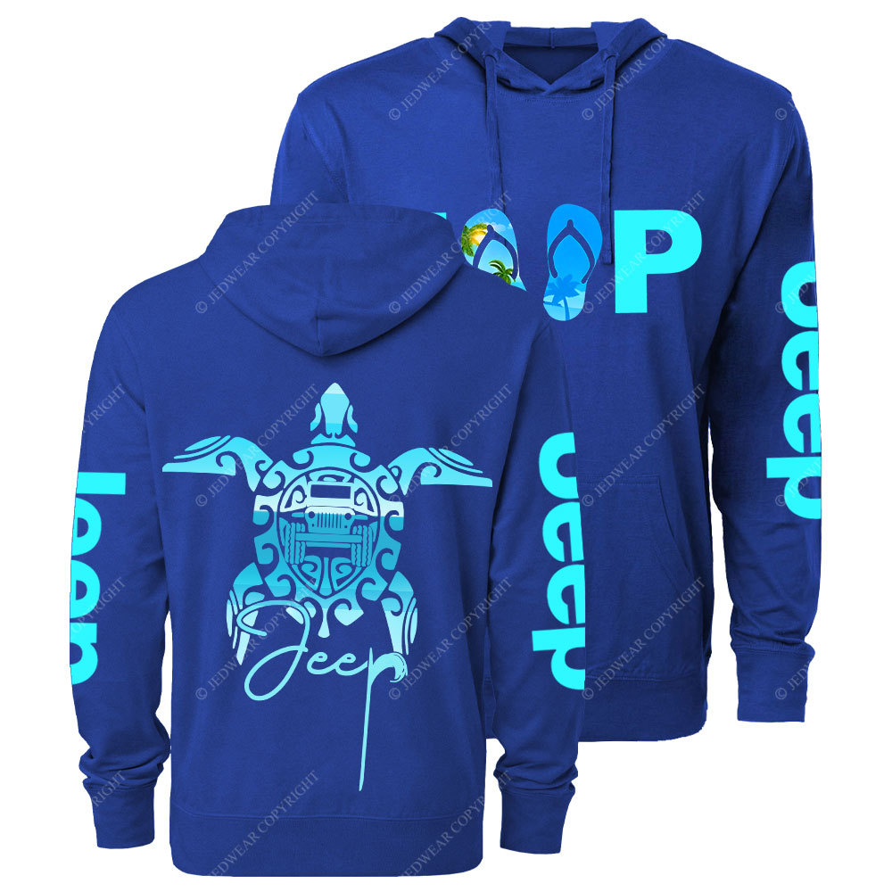 Sea Turtle Jp Print Double Printed Oversized Lightweight Hoodie