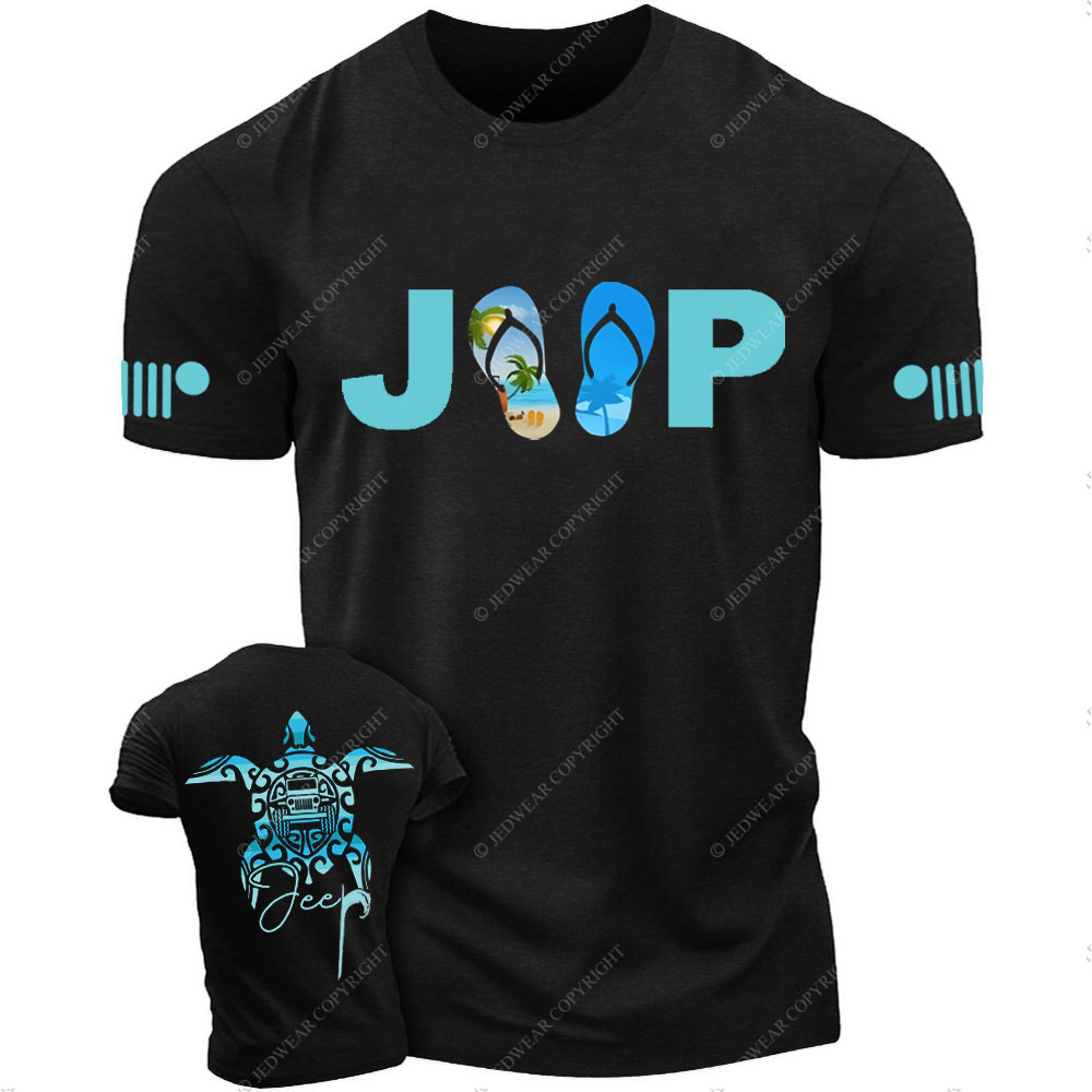 Sea Turtle Jp Print Double Printed T-Shirt