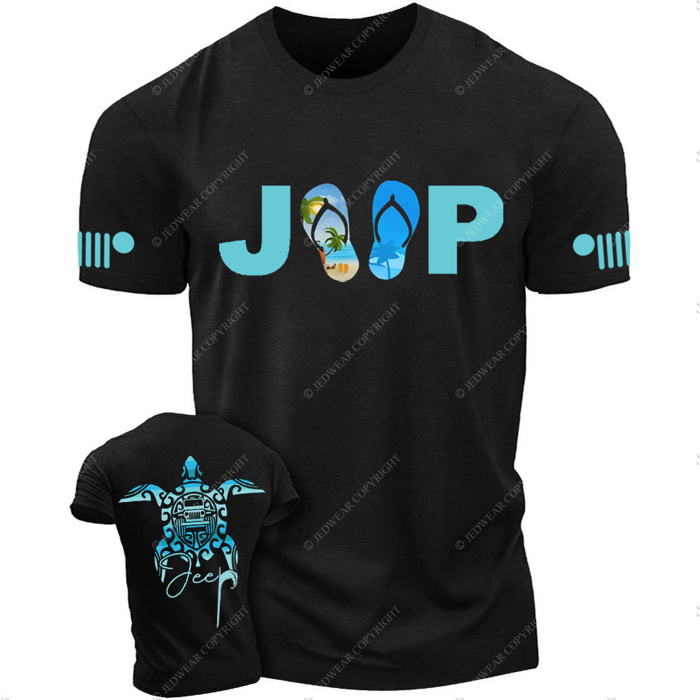 Sea Turtle Jp Print Double Printed T-Shirt