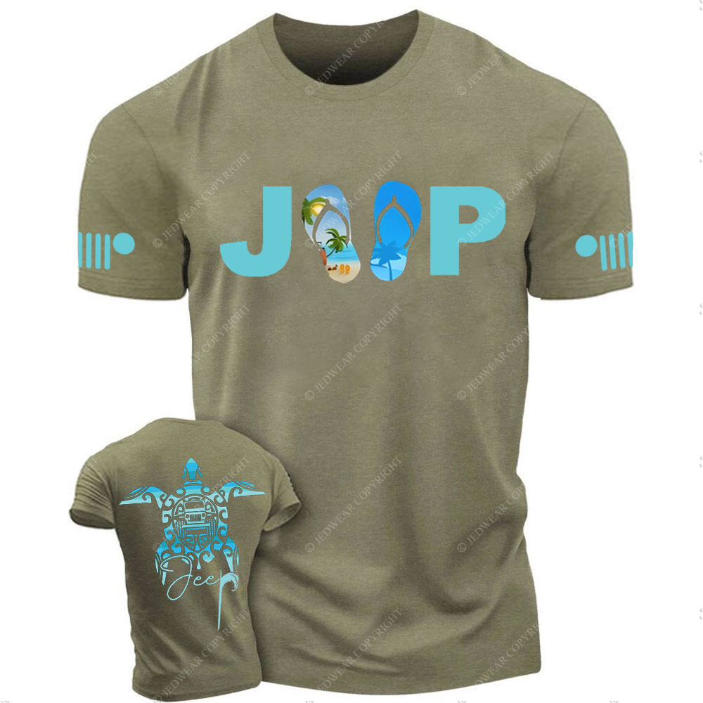 Sea Turtle Jp Print Double Printed T-Shirt