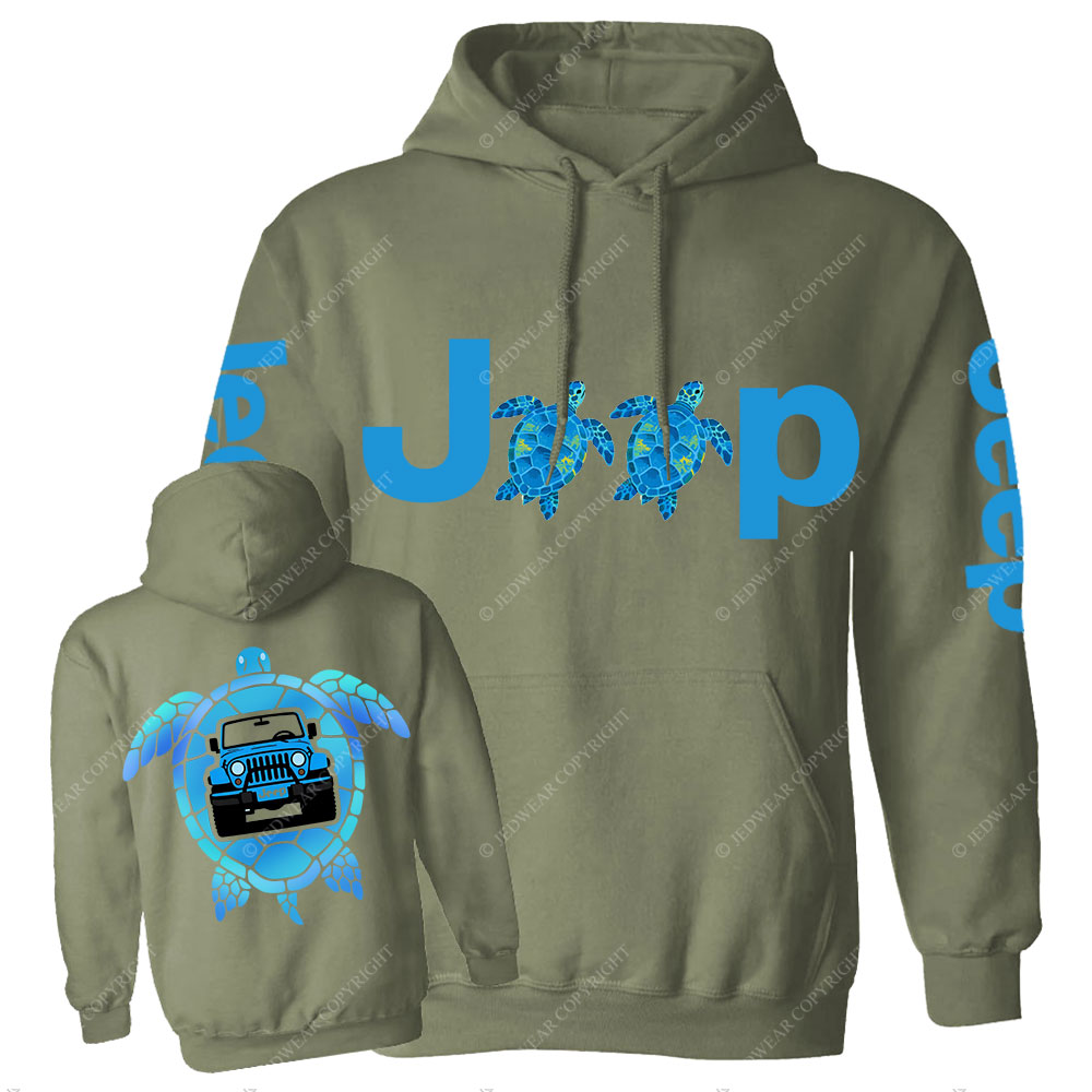 Blue Sea Turtle Jp Men Casual Hoodie