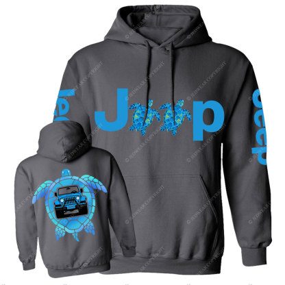 Blue Sea Turtle Jp Men Casual Hoodie