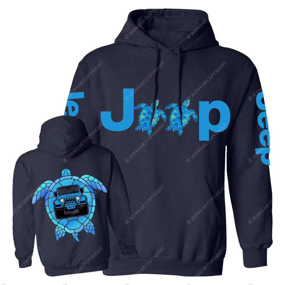 Blue Sea Turtle Jp Men Casual Hoodie