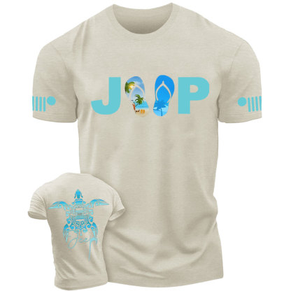 Sea Turtle Jp Print Double Printed T-Shirt