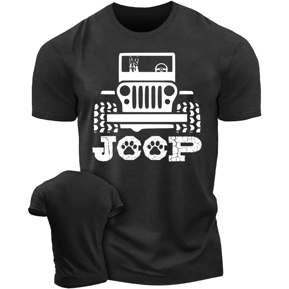 German Shepherd, Riding On Jp Dog Lover Gift Men's Tshirt