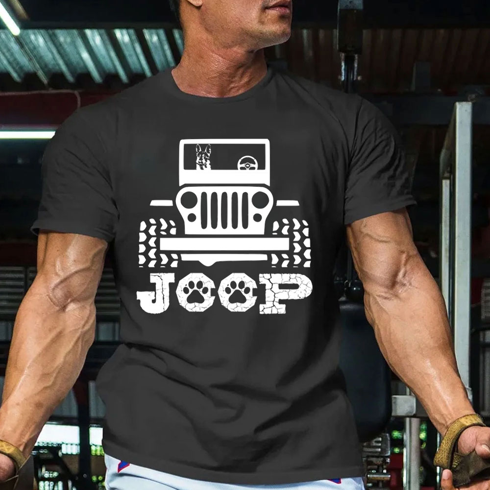 German Shepherd, Riding On Jp Dog Lover Gift Men's Tshirt
