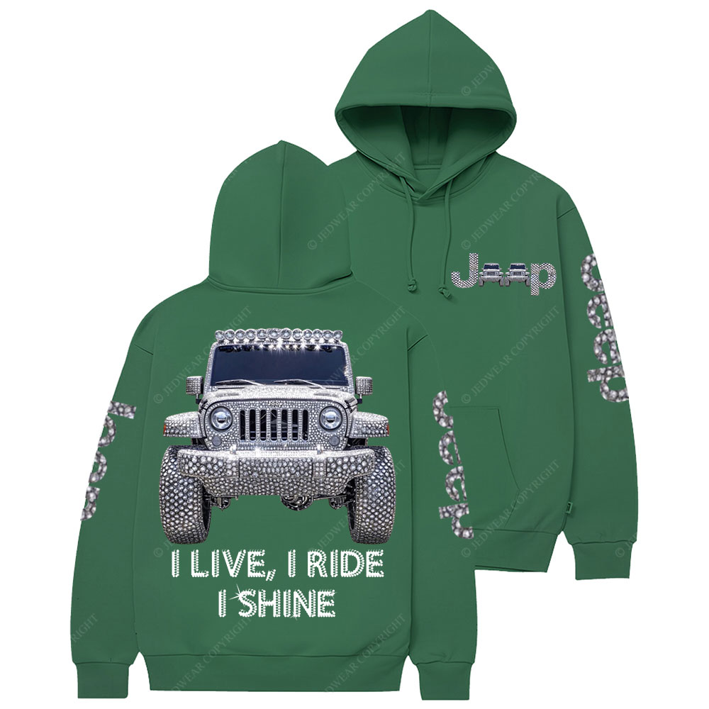 I Live I Ride I Shine Jp Girl Casual Hoodie