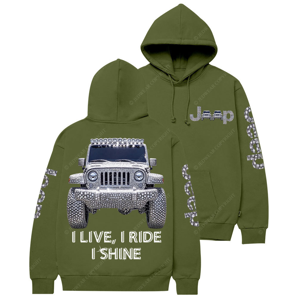 I Live I Ride I Shine Jp Girl Casual Hoodie