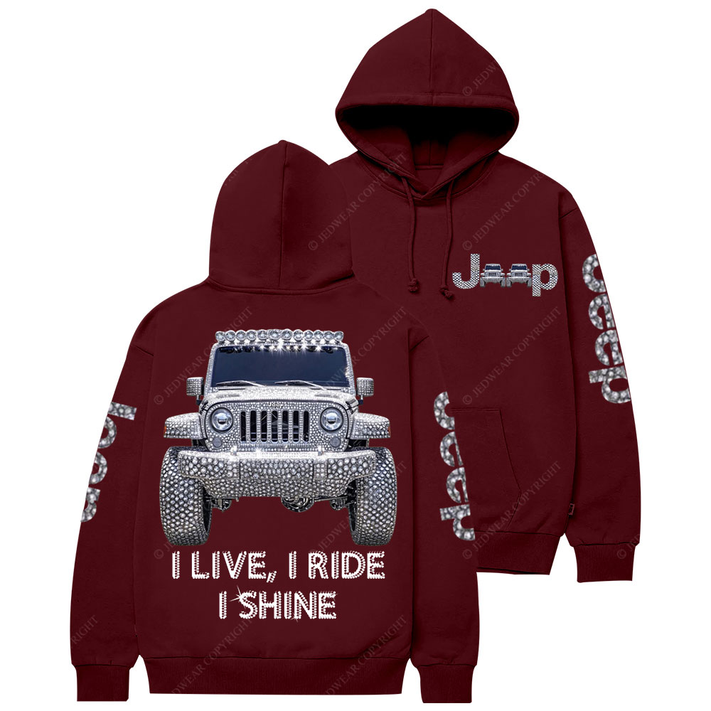 I Live I Ride I Shine Jp Girl Casual Hoodie