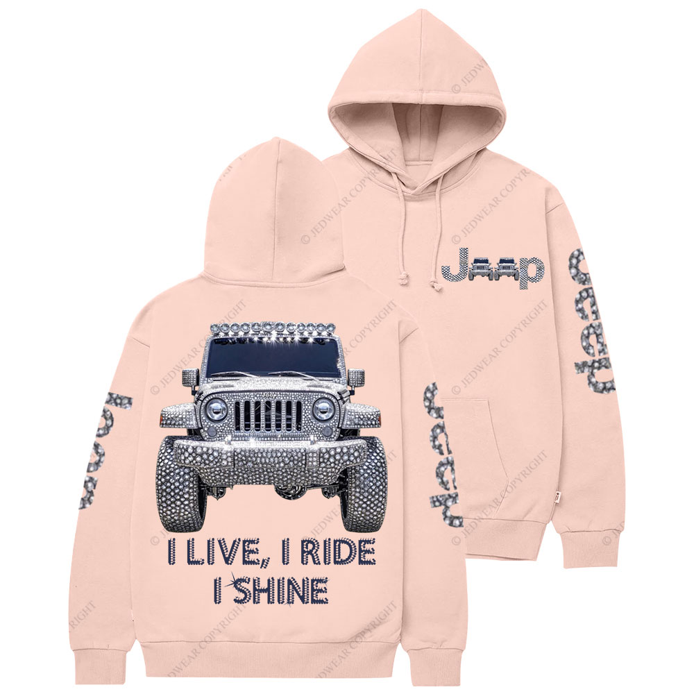I Live I Ride I Shine Jp Girl Casual Hoodie