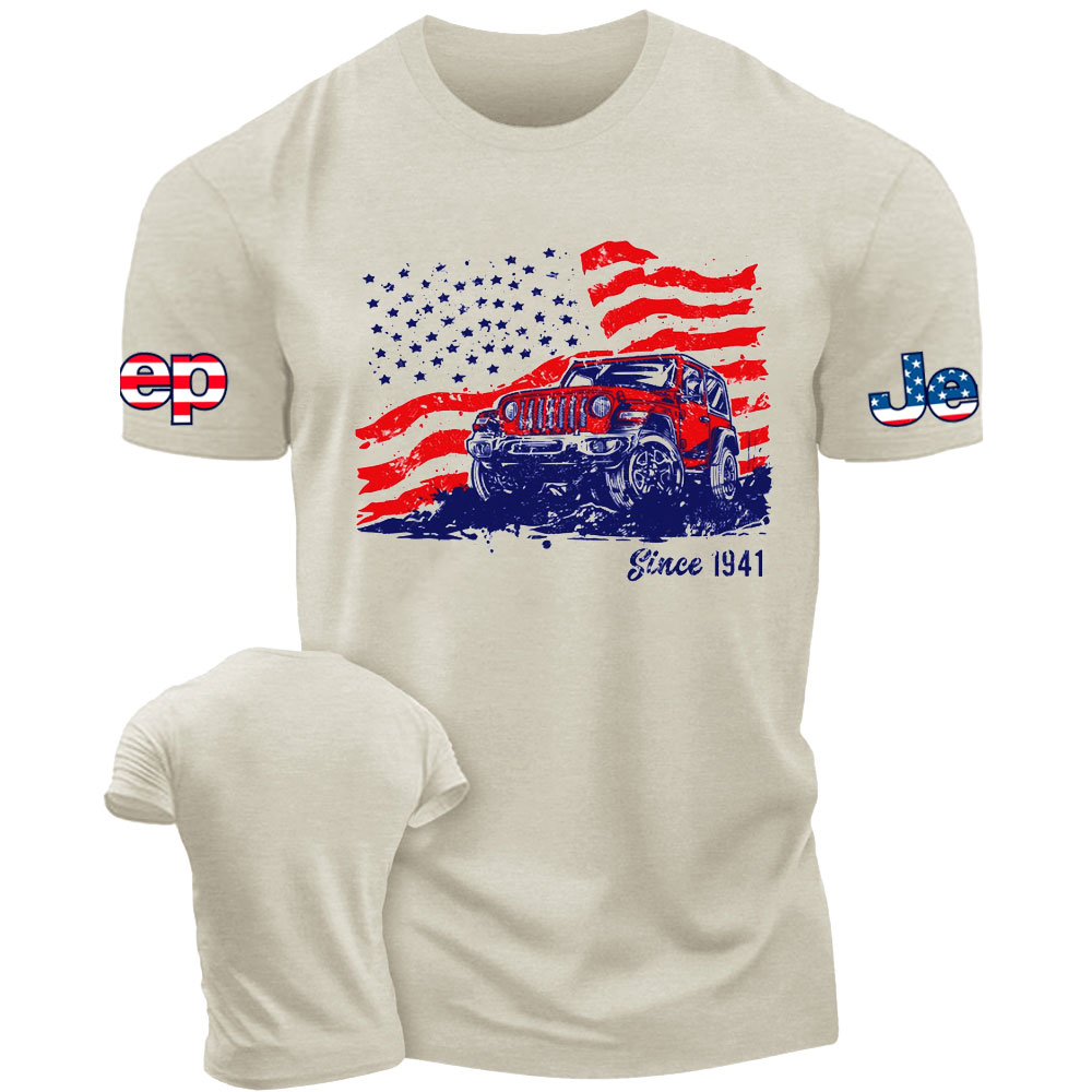 Create Tough-looking Jp Distressed Usa Flag T-Shirt