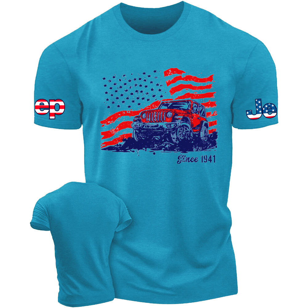 Create Tough-looking Jp Distressed Usa Flag T-Shirt