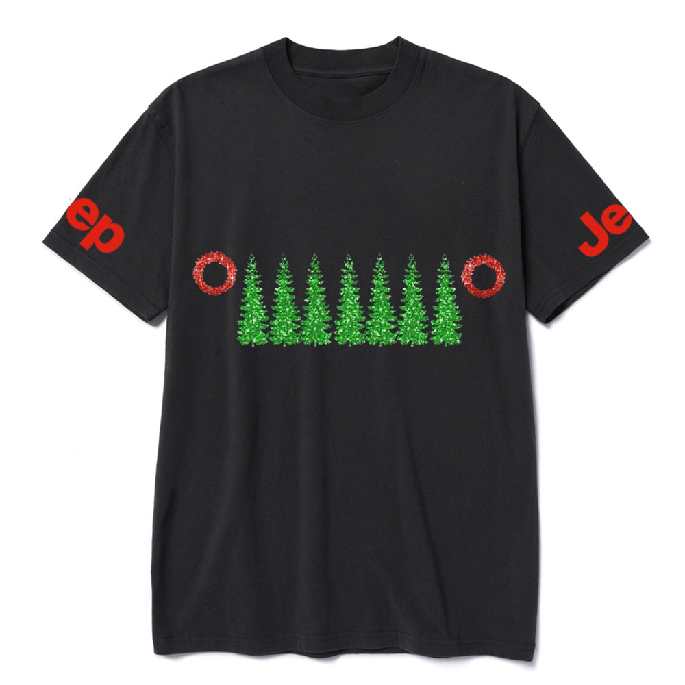 Charistmas Tree Red Wreath Jp Grille T-Shirt